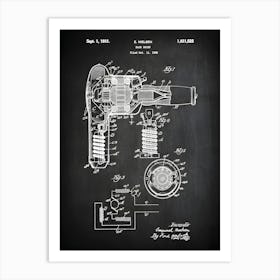 Hair Dryer Patent Print, Brush Art, Hair Dryer Decor, Hair Wall Art, Hairstyle, Salon Office Decor, Salon Blueprint, Bathroom Art, Hb5251 Art Print