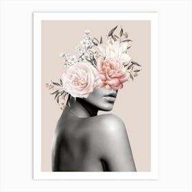 Flowers Woman Art Print