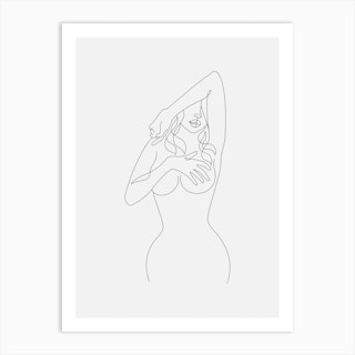 Curvy Girl Line Art Print
