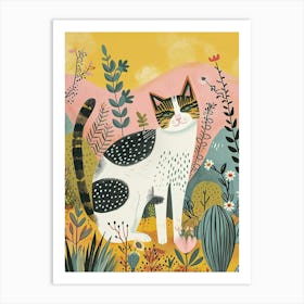 Somali Cat Storybook Illustration 3 Art Print