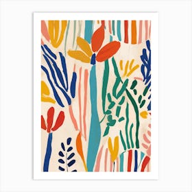 Colorful Matisse Abstract Plants Art Print