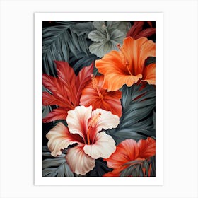 Hibiscus Flowers 1 Art Print