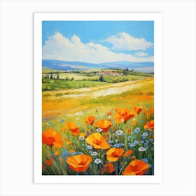 Poppies In The Meadow 5 Art Print