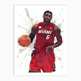 Lebron James Miami Heat Art Print