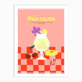 Cocktail collection - Pina Colada Art Print Art Print