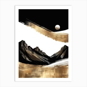 Gold And Black Canvas Print 14 Art Print