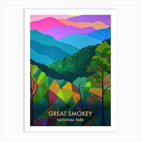 Great Smokey National Park Travel Poster Matisse Style 3 Art Print