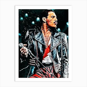 Freddie Mercury queen 3 Art Print