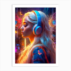 Music and Butterflies Art Print