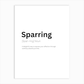 Sparring Definition Meaning Art Print