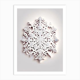 Intricate, Snowflakes, Marker Art 5 Art Print