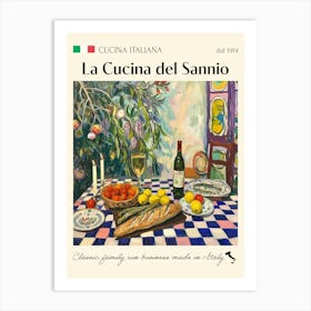 La Cucina Del Sannio Trattoria Italian Poster Food Kitchen Art Print