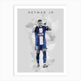 Neymar Jr Street Art Art Print