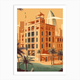 Dubai Travel Illustration 1 Art Print