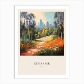 Kings Park Perth Australia Vintage Cezanne Inspired Poster Art Print
