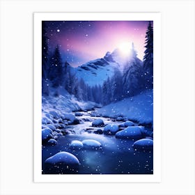 Snowy Landscape Art Print