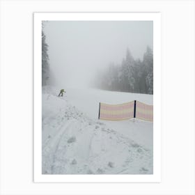 Skier In The Snow 1 Art Print