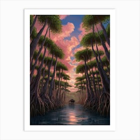 Mangroves At Sunset Art Print