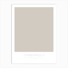 The Colour Block Collection - Timberwolf Art Print