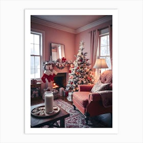 Christmas Tree In The Living Room Art Print