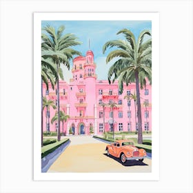 The Breakers Palm Beach   Palm Beach, Florida   Resort Storybook Illustration 4 Art Print