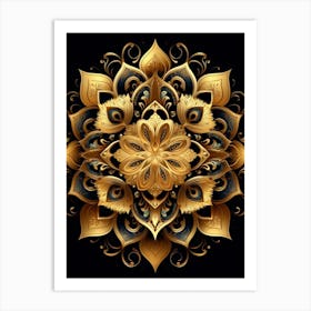 Symmetrical Mandalas Geometric Illustration 16 Art Print