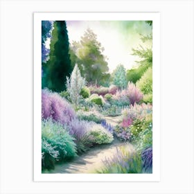 Chanticleer Garden, Usa Pastel Watercolour Art Print