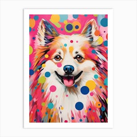 Pop Art Dotty Pomeranian Art Print