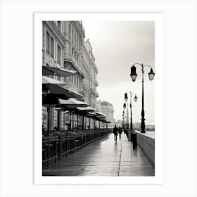 Marseille, France, Mediterranean Black And White Photography Analogue 3 Art Print