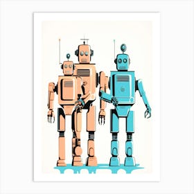 Three Robots Art Print