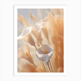 Boho Dried Flowers Calla Lily 3 Art Print