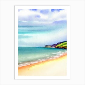 Blackpool Sands 3, Devon Watercolour Art Print