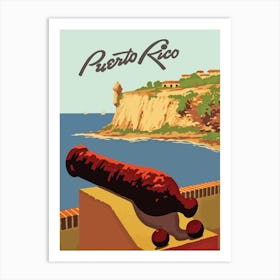 Puerto Rico, Cannon On The Fortress Art Print