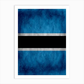 Botswana Flag Texture Art Print