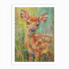 Fawn Painting 2 Art Print