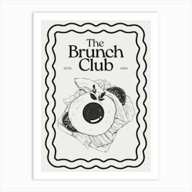 The Brunch Club | Trendy Vintage Retro Dining Room Kitchen Art Print