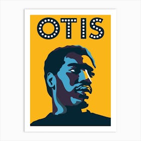 Otis Redding Blue And Yellow Art Print