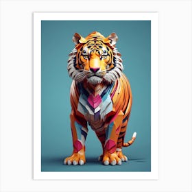 Geometric Tiger Art Print