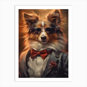 Gangster Dog Shetland Sheepdog 6 Art Print