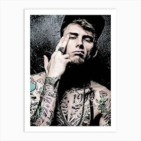 machine gun kelly 3 Art Print