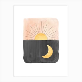 Moon And Sun Art Print