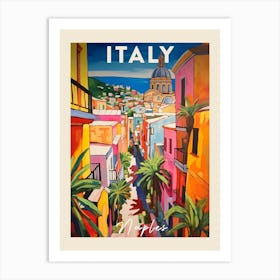 Naples Italy 3 Fauvist Painting Travel Poster Art Print