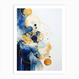 Blue And Gold 5 Art Print