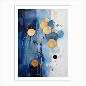 Blue And Gold 3 Art Print