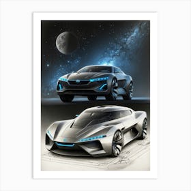 Futuristic Concept Car Art Print