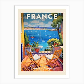 Saint Tropez France 3 Fauvist Painting Travel Poster Art Print