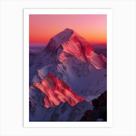 Sunrise Over The Mountains 1 Art Print