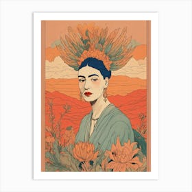 Frida Kahlo Boho Art Print