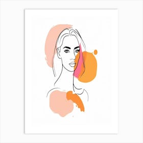 Watercolour Woman Line Art ( Art Print