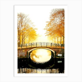 Reguliersgracht At Amstelveld In Fog Art Print